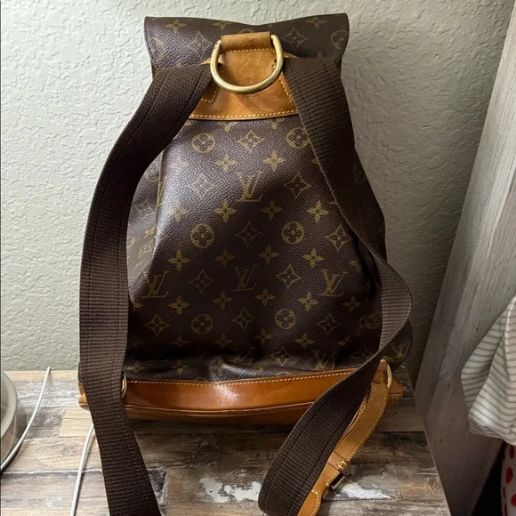 Louis Vuitton Monogram Backpack in Rich Brown and Tan - Picture 2 of 16